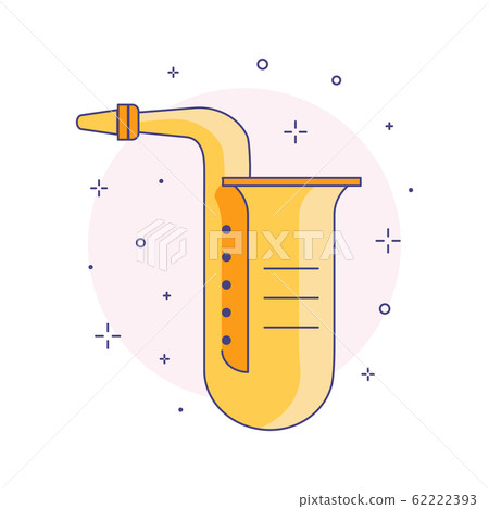 Musical Saxophone Icon in Line Art Style Musical Saxophone Icon in Line Art Style 62222393