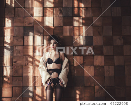 sensual woman with hair in fur coat sensual woman with hair in fur coat 62222998