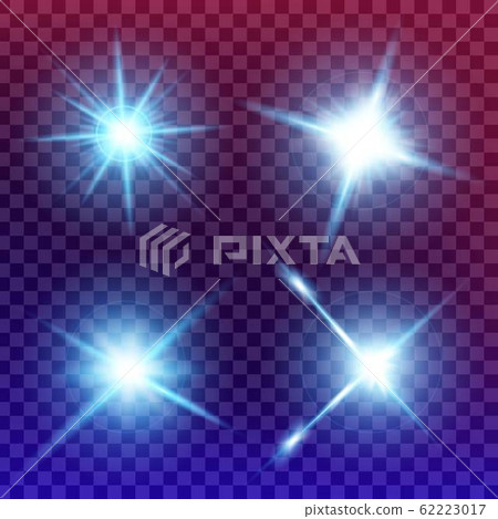 Creative concept Vector set of glow light effect stars bursts with sparkles isolated on black 62223017