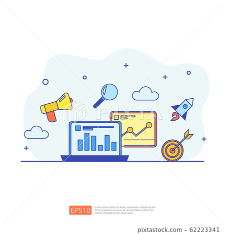 digital marketing strategy concept vector - Stock Illustration ...