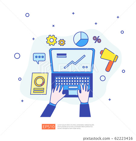 marketing concept with document data report. marketing concept with document data report. 62223416