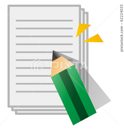 Document and pencil Document and pencil 62224035