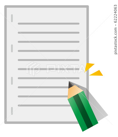 Document and pencil Document and pencil 62224063