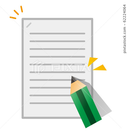 Document and pencil Document and pencil 62224064