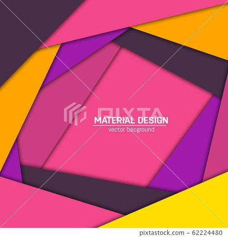 Vector material design background. Abstract creative concept layout template. For web and mobile app 62224480