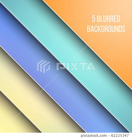 Abstract Creative concept vector multicolored blurred background set. For Web and Mobile 62225347