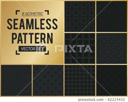 Abstract concept vector monochrome geometric pattern. Dark blue, gold minimal background. Creative 62225432