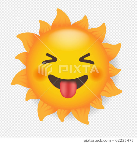 Yellow Sun With Isolated White Background Yellow Sun With Isolated White Background 62225475