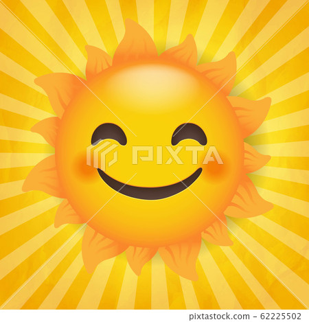 Sun Isolated With Sunburst Background Sun Isolated With Sunburst Background 62225502