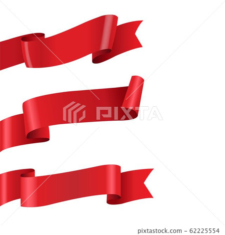 Red Ribbon Big Set Isolated - Stock Illustration [62225554] - PIXTA