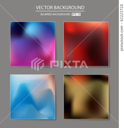 Abstract Creative concept vector multicolored blurred background set. For Web and Mobile 62225728