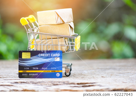 Online payment credit card and parcel boxes in 62227043