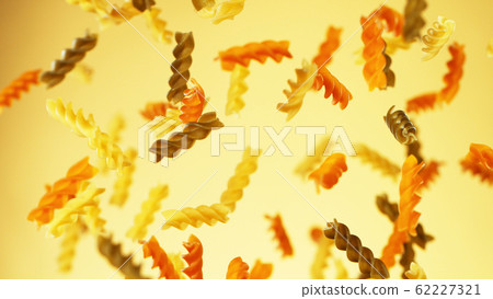 Freeze motion of flying uncooked pasta 62227321