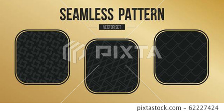 Abstract concept vector monochrome geometric pattern. Dark blue, gold minimal background. Creative 62227424