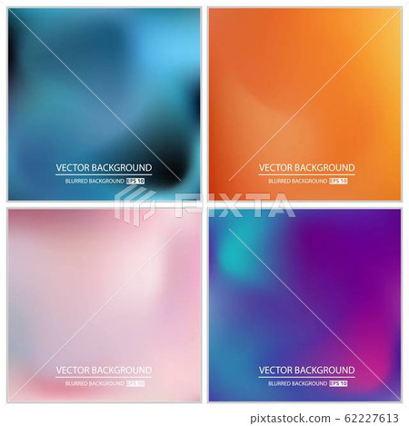 Abstract Creative concept vector multicolored blurred background set. For Web and Mobile 62227613