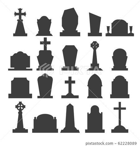 Dark gravestone icons Dark gravestone icons 62228089