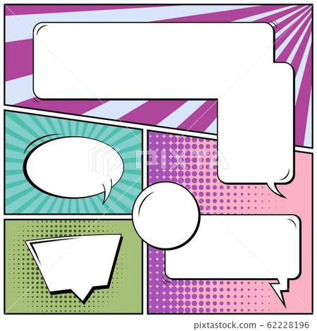 Abstract creative concept vector comic pop art style blank, layout template with clouds beams and Abstract creative concept vector comic pop art style blank, layout template with clouds beams and 62228196