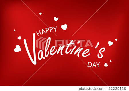 Happy Valentines Day typography poster on red background. Happy Valentines Day typography poster on red background. 62229118
