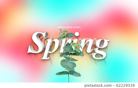 3D stereoscopic letters create a spring atmosphere 3D stereoscopic letters create a spring atmosphere 62229339