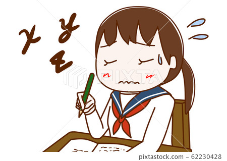 數學難而上課的女學生 62230428