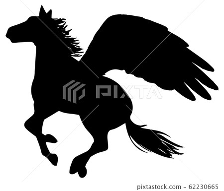 剪影動物馬021飛馬 62230665