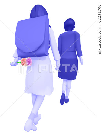 康乃馨，女孩，母親節，書包，母親 62231706
