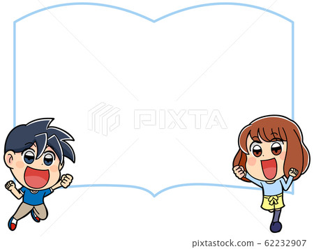 Copy space balloon cute child illustration elementary school men and women 62232907