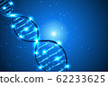 Digital illustration DNA structure in blue color 62233625