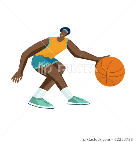Basketball player getting ready to shoot. Vector 62233788