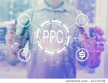 PPC - Pay per click concept with young man 62234586