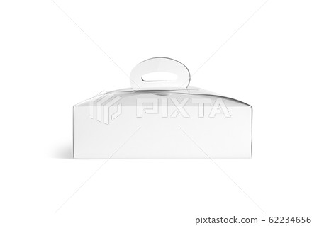 Blank white cardboard cake box mockup, isolated 62234656