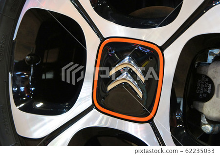 KUALA LUMPUR, MALAYSIA -NOVEMBER 23, 2018: Selected focused of Citroen car emblem and brand logo at car body. Modern & high technology car build by France famous car manufacturer.    62235033