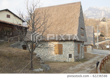thatched houses in the municipality of Magasa top rest Brescia Italy thatched houses in the municipality of Magasa top rest Brescia Italy 62236586
