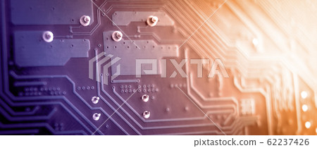 Modern printed circuit board, electronic circuit Modern printed circuit board, electronic circuit 62237426