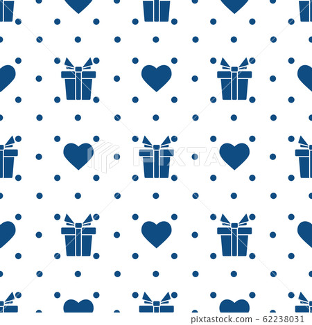 Vector seamless pattern Valentine's Day Gift Heart Vector seamless pattern Valentine's Day Gift Heart 62238031