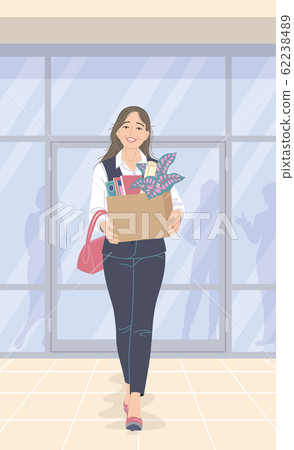 Beautiful Woman Quit Her Job. Beautiful Woman Quit Her Job. 62238489