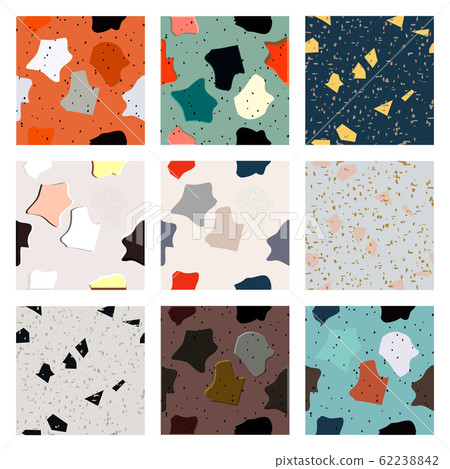 Bright collection with seamless pattern terrazzo 62238842