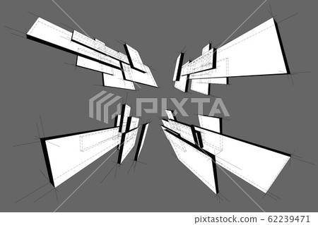 collection of abstract geometric rectangular design elements in perspective collection of abstract geometric rectangular design elements in perspective 62239471