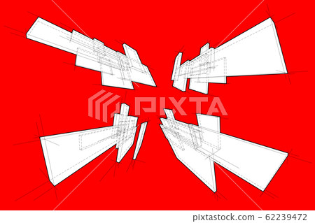 collection of abstract geometric rectangular design elements in perspective collection of abstract geometric rectangular design elements in perspective 62239472