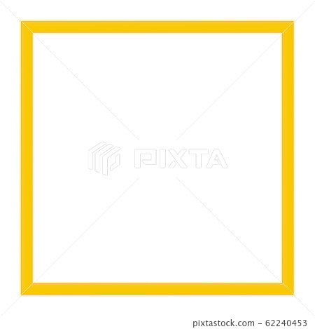 Yellow frame. Isolated over white. Vintage Yellow frame. Isolated over white. Vintage 62240453