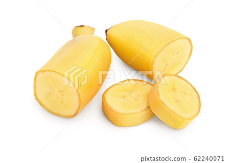 baby banana isolated on white background with clipping path and full depth of field 62240971