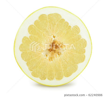 slice of pomelo isolated on white background slice of pomelo isolated on white background 62240986