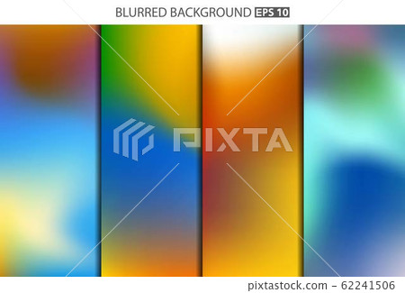 Abstract Creative concept vector multicolored blurred background set. For Web and Mobile 62241506