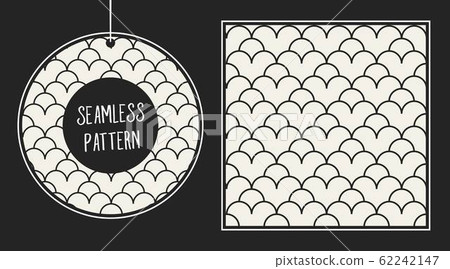 Abstract concept vector monochrome geometric pattern. Black and white minimal background. Creative 62242147