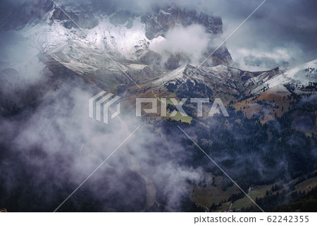 overcast day Dolomites mountains 62242355