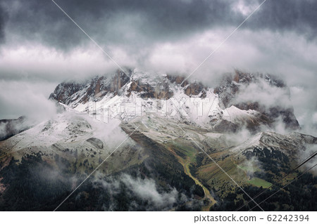 overcast day Dolomites mountains overcast day Dolomites mountains 62242394