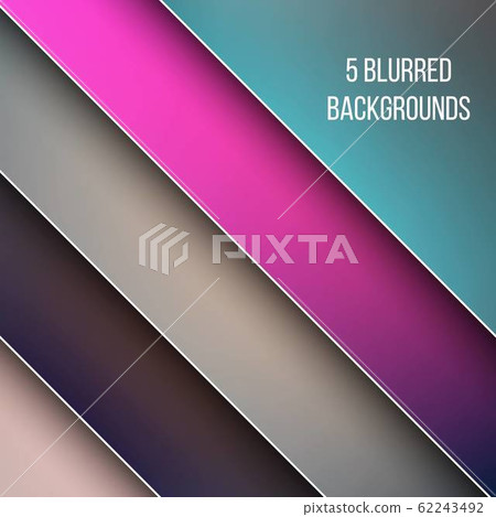 Abstract Creative concept vector multicolored blurred background set. For Web and Mobile 62243492