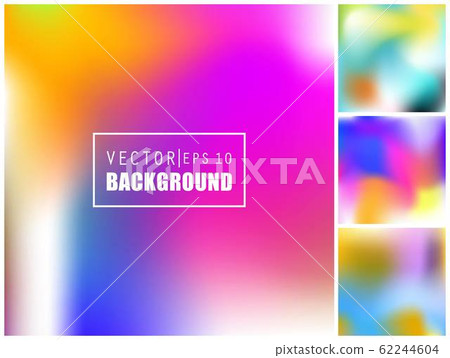 Abstract Creative concept vector multicolored blurred background set. For Web and Mobile 62244604