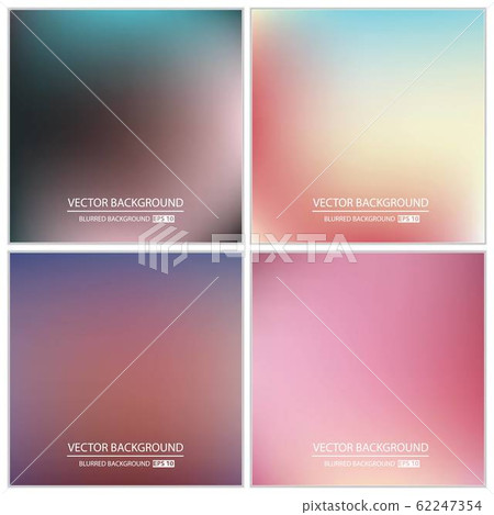 Abstract Creative concept vector multicolored blurred background set. For Web and Mobile 62247354