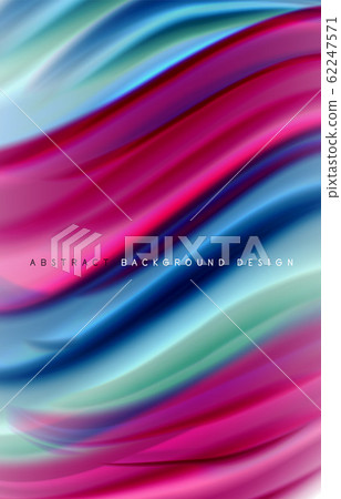 Abstract background - fluid color gradient waves, with dynamic motion line effect. Vector Illustration For Wallpaper, Banner, Background, Card, Book Illustration, landing page 62247571